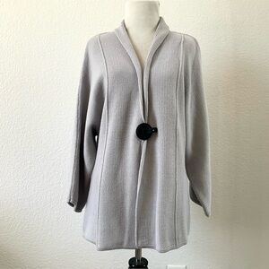 JM Collection Gray Cardigan Sweater